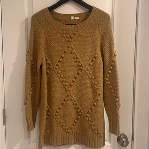 Anthro Moth Pom Pom sweater